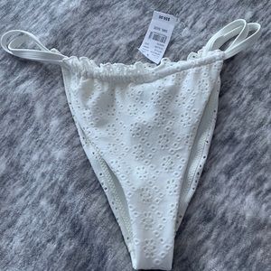 Minkpink cheeky eyelet white bikini bottom